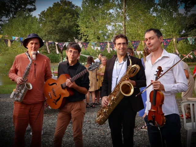 Swing Uppercut en concert lors d’un mariage champêtre en 2024